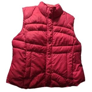Tommy Hilfiger Vintage Pink Button Down Puffer Vest/Cotton Lining Tommy Jeans XL